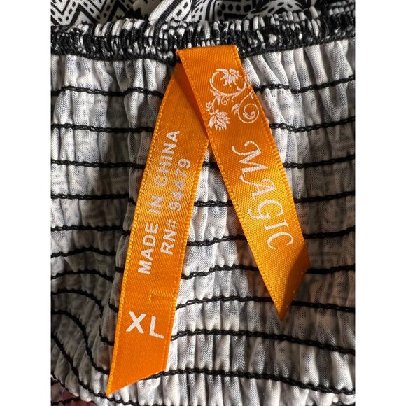 Magic beaded tube top maxi XL dress stretch geo print Y2K 70’s - Picture 8 of 10